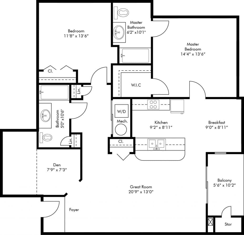 Floor Plans - Towne Brooke Commons Apartments